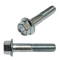 M6-1.0 X 40 mm Hex Flange Screw (PT), Non-Serrated, DIN 6921, Class 10.9, Clear Zinc